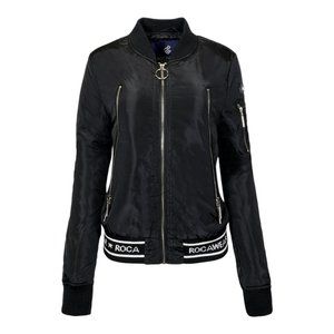 Rocawear XL Women's Logo Bomber Jacket Black mrsp $109